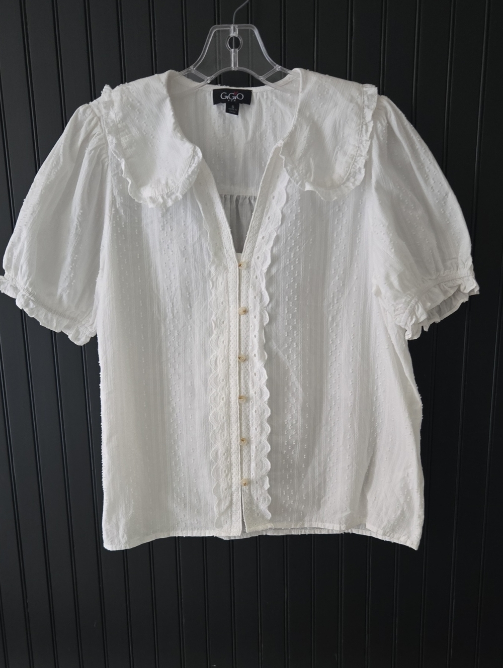 Gigio White Peter Pan Collar Blouse